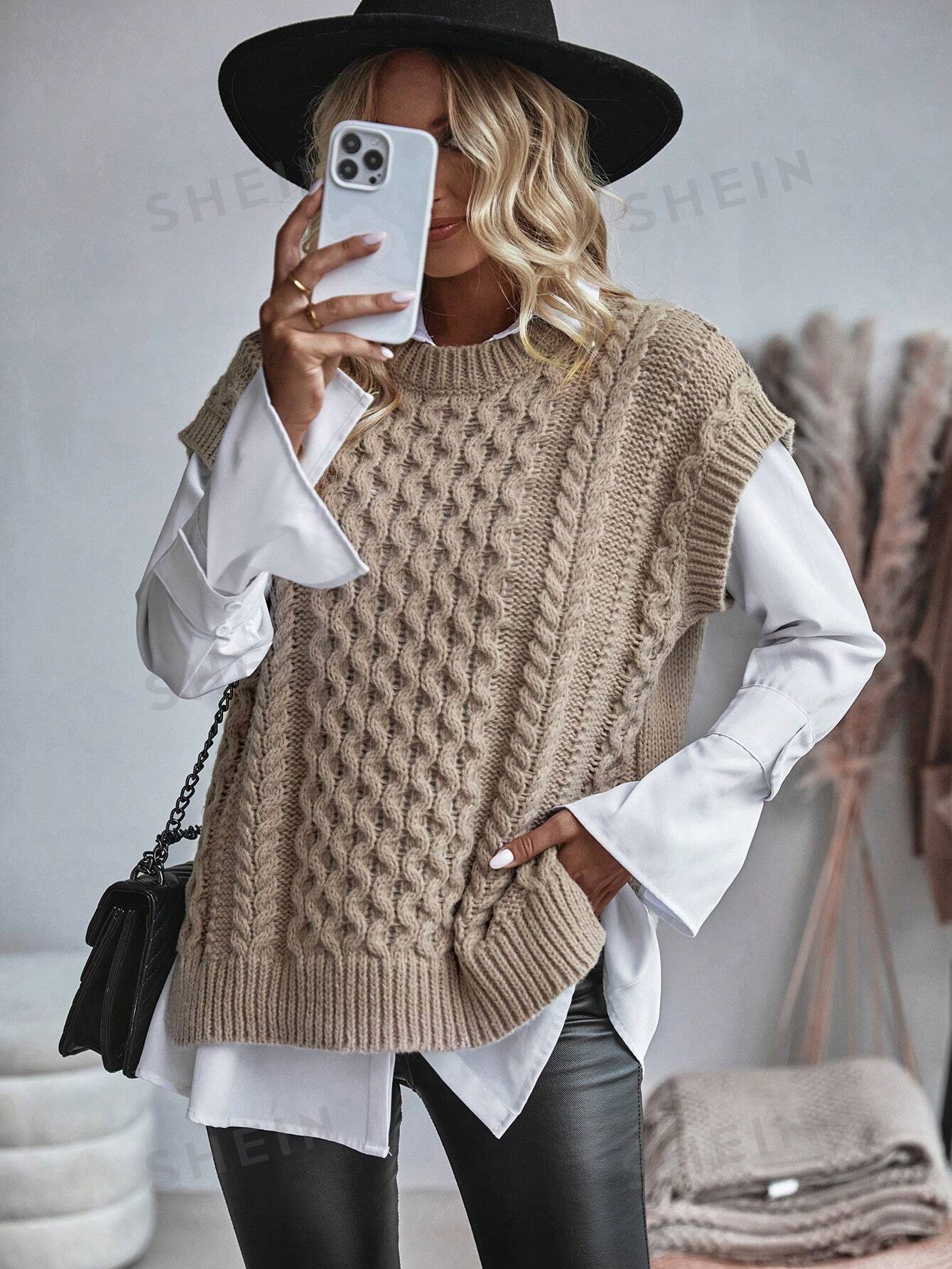 Bravelle | Gilet cardigan femme en maille torsadée - Manches courtes, léger, style décontracté