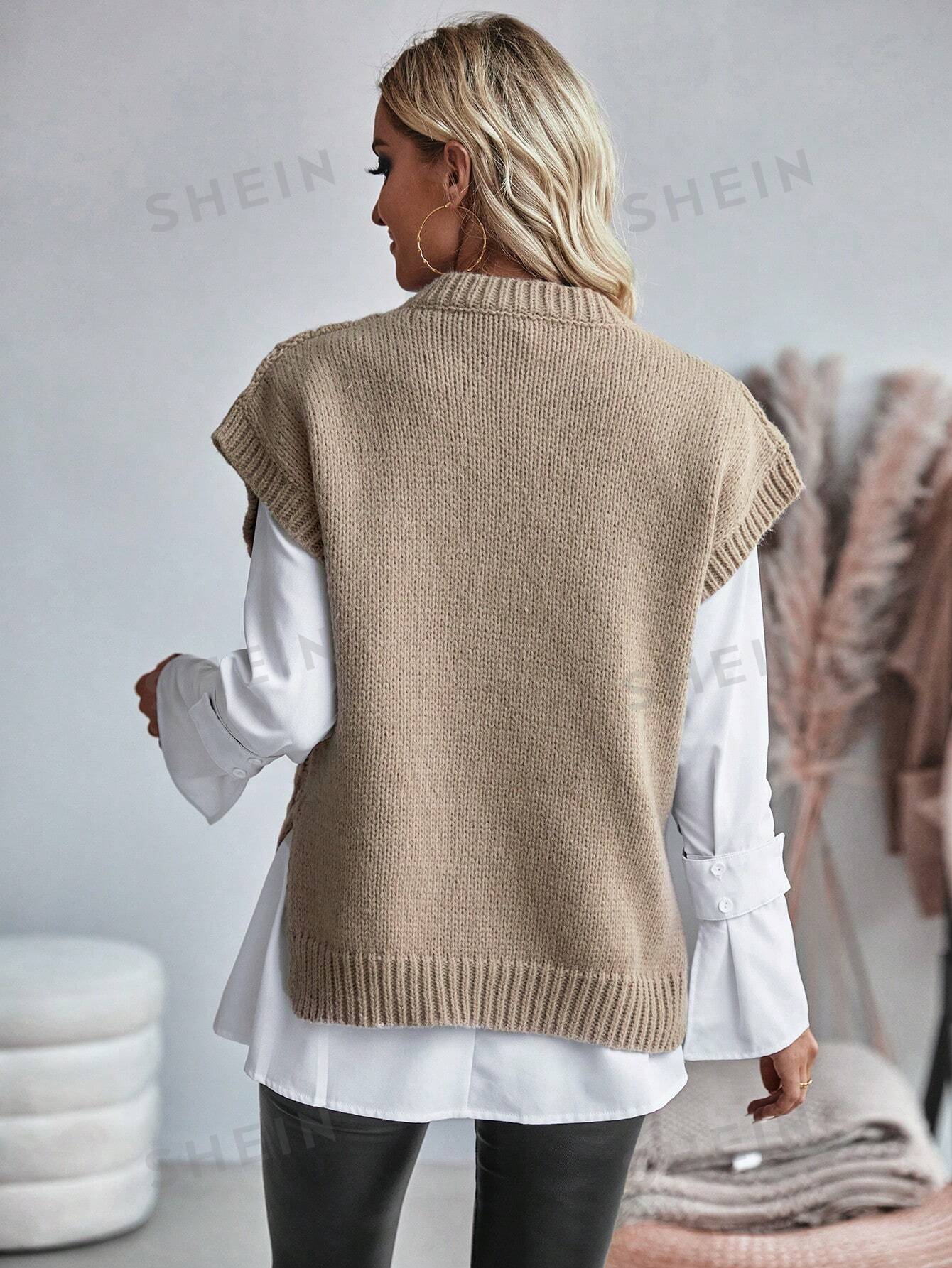 Bravelle | Gilet cardigan femme en maille torsadée - Manches courtes, léger, style décontracté