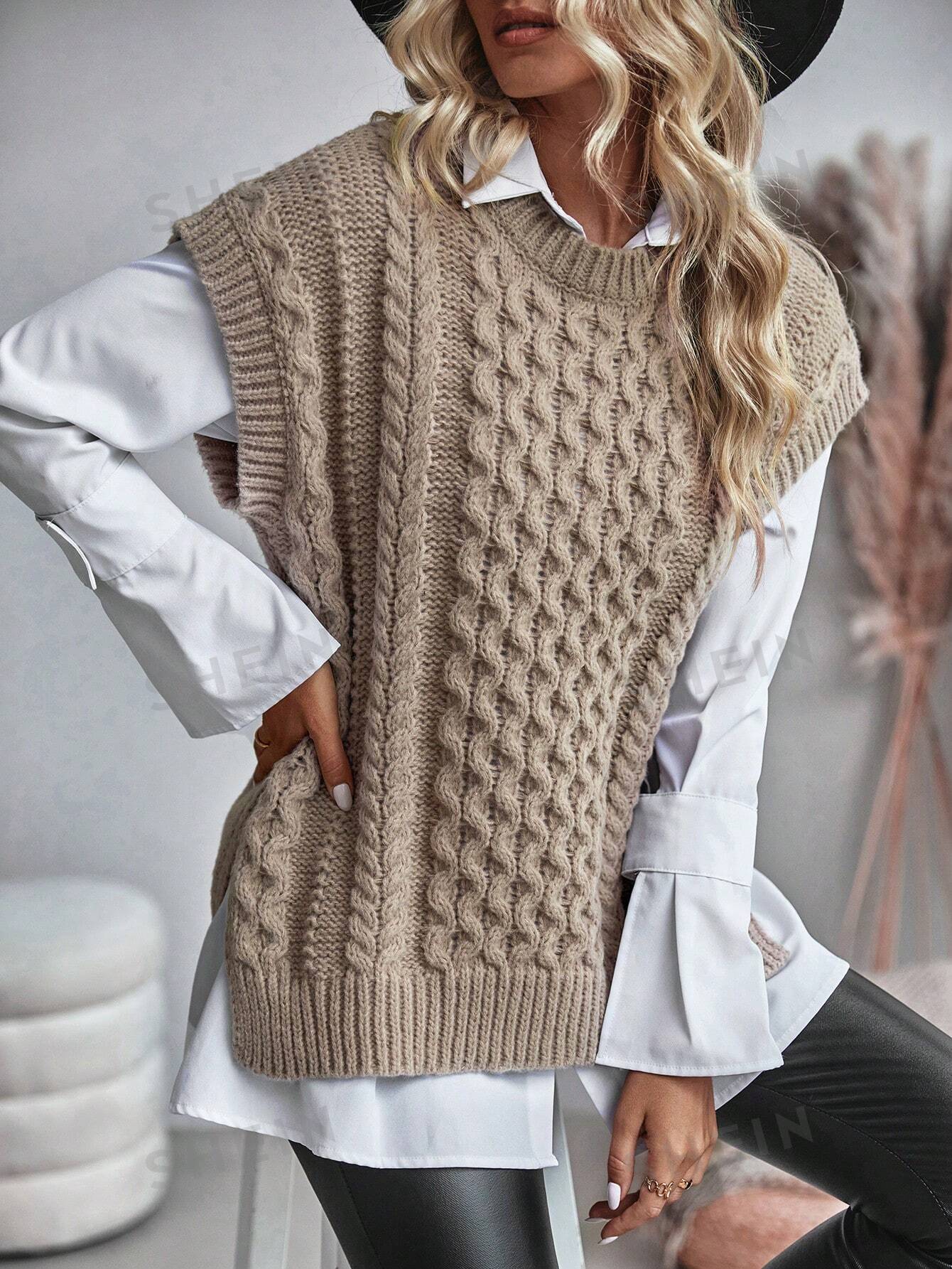 Bravelle | Gilet cardigan femme en maille torsadée - Manches courtes, léger, style décontracté