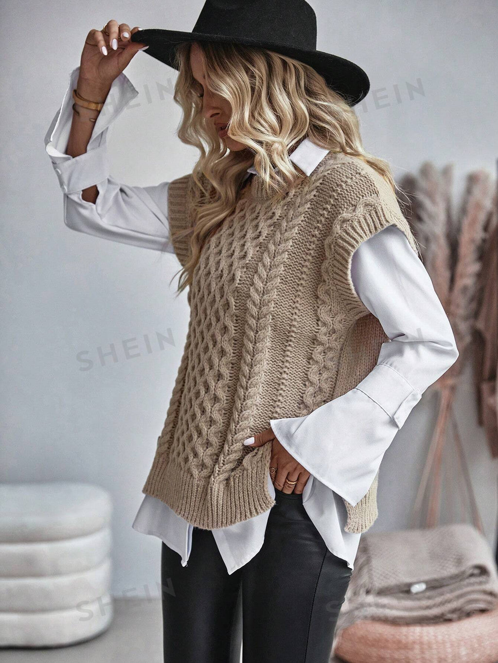 Bravelle | Gilet cardigan femme en maille torsadée - Manches courtes, léger, style décontracté