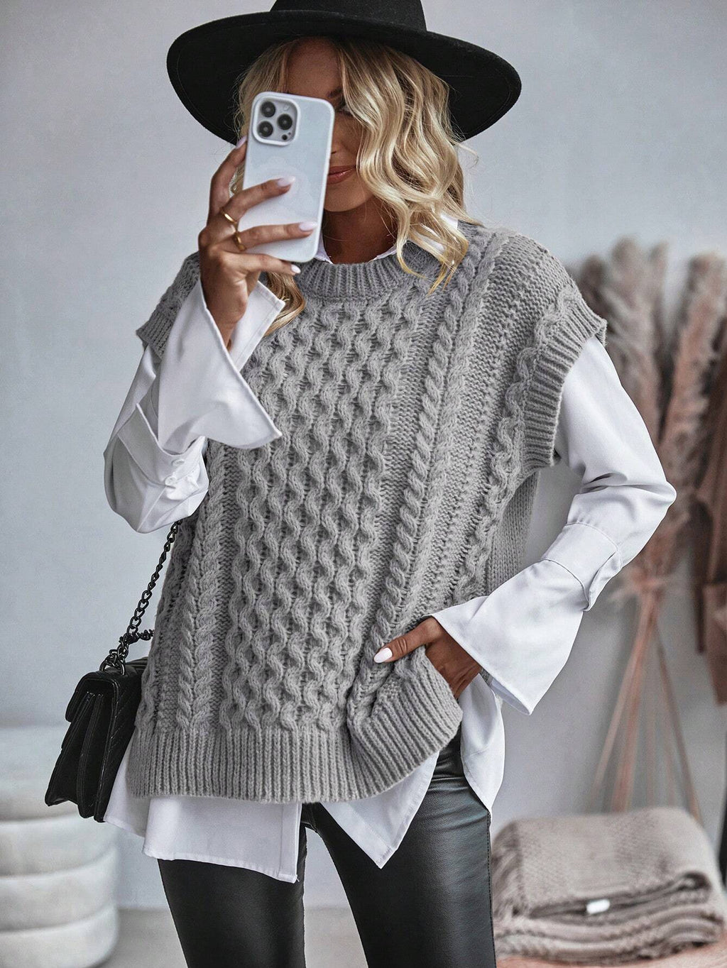 Bravelle | Gilet cardigan femme en maille torsadée - Manches courtes, léger, style décontracté