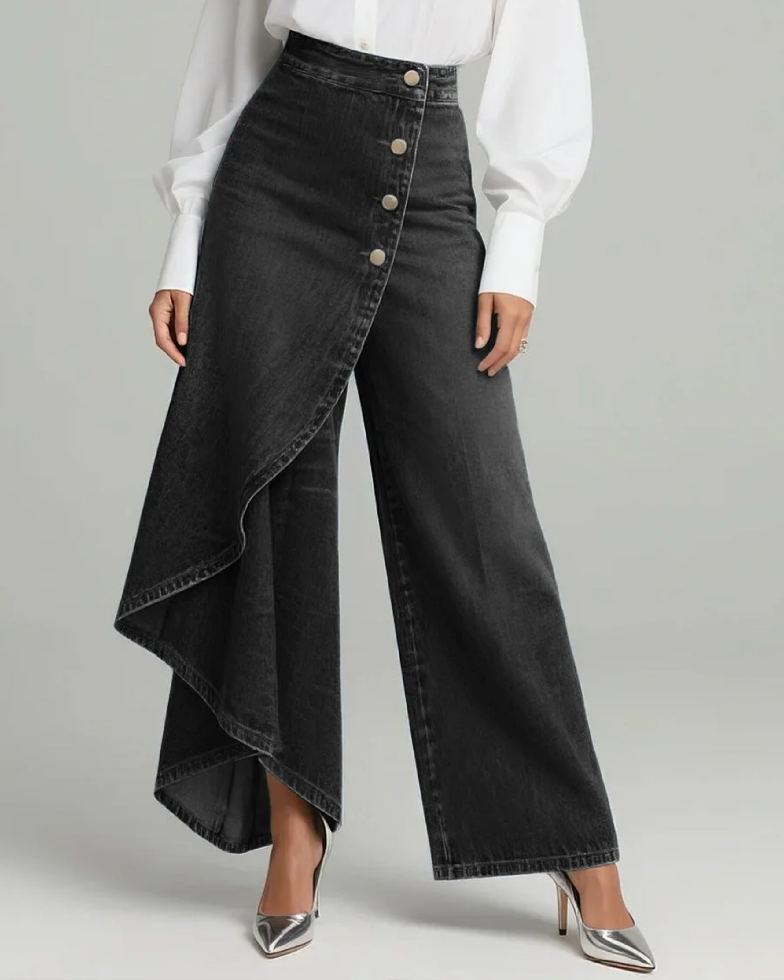 Cirelle | Flow-Wrap Broek – Dames High-Waist Wijde Broek