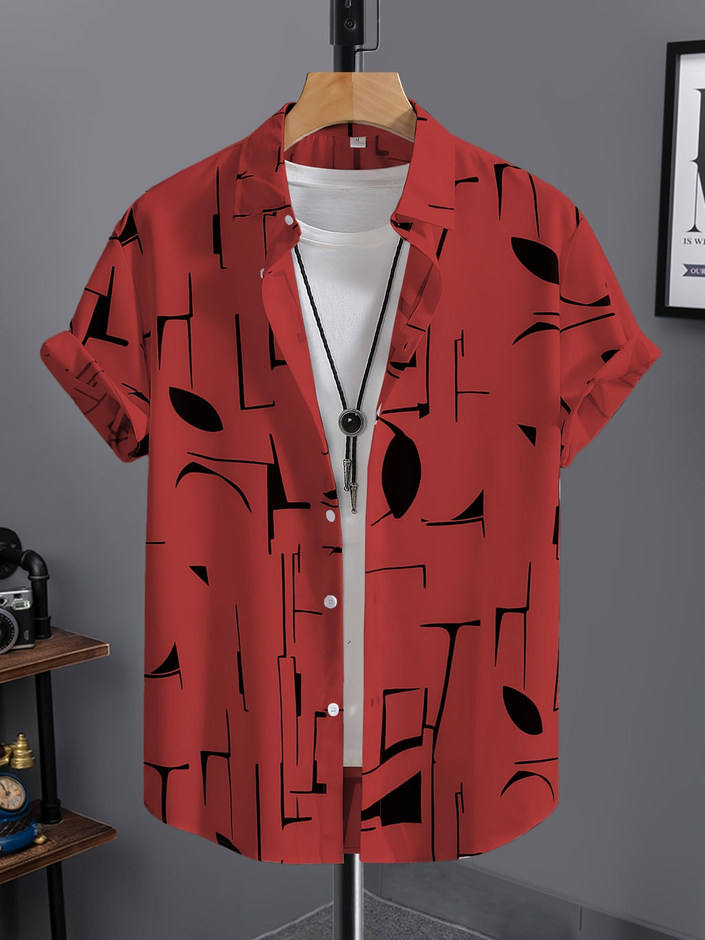 Tiber | Heren zomer verkoelend strandshirt – Losvallend retro overhemd met reverskraag