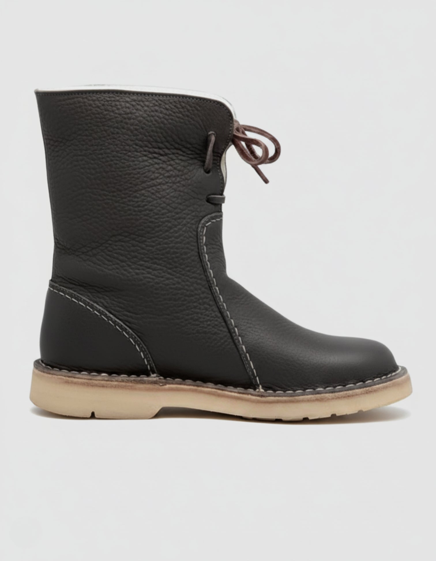 Cozyka | Dames winterlaarzen van schapenleer – Warme enkellaarzen met fleecevoering