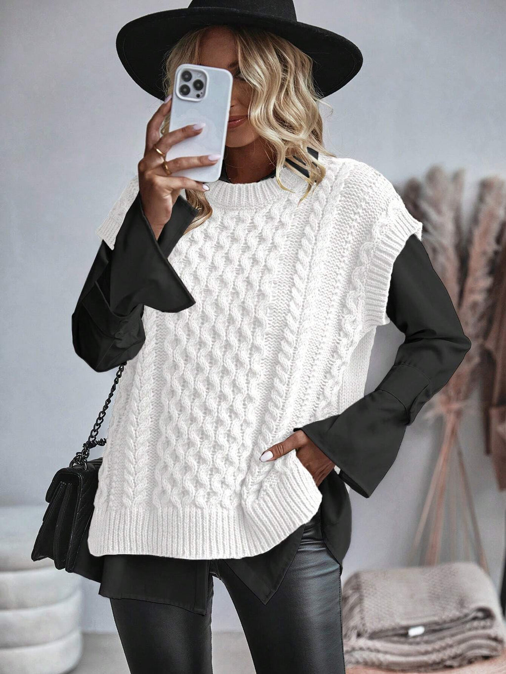 Bravelle | Gilet cardigan femme en maille torsadée - Manches courtes, léger, style décontracté
