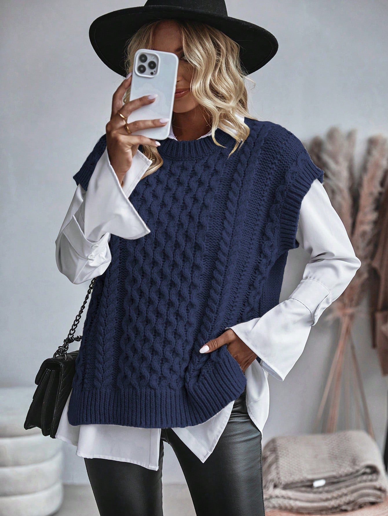 Bravelle | Damen-Cardigan mit Zopfmuster – Kurzarm, leicht, lässiges Strickoberteil