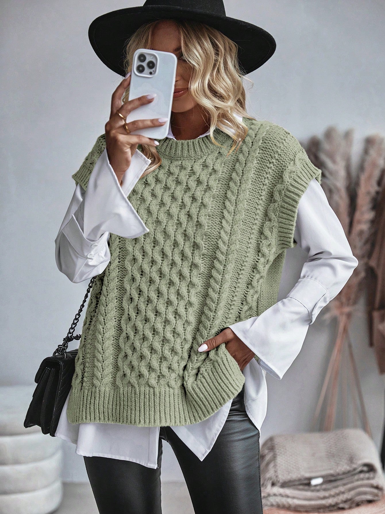 Bravelle | Gilet cardigan femme en maille torsadée - Manches courtes, léger, style décontracté