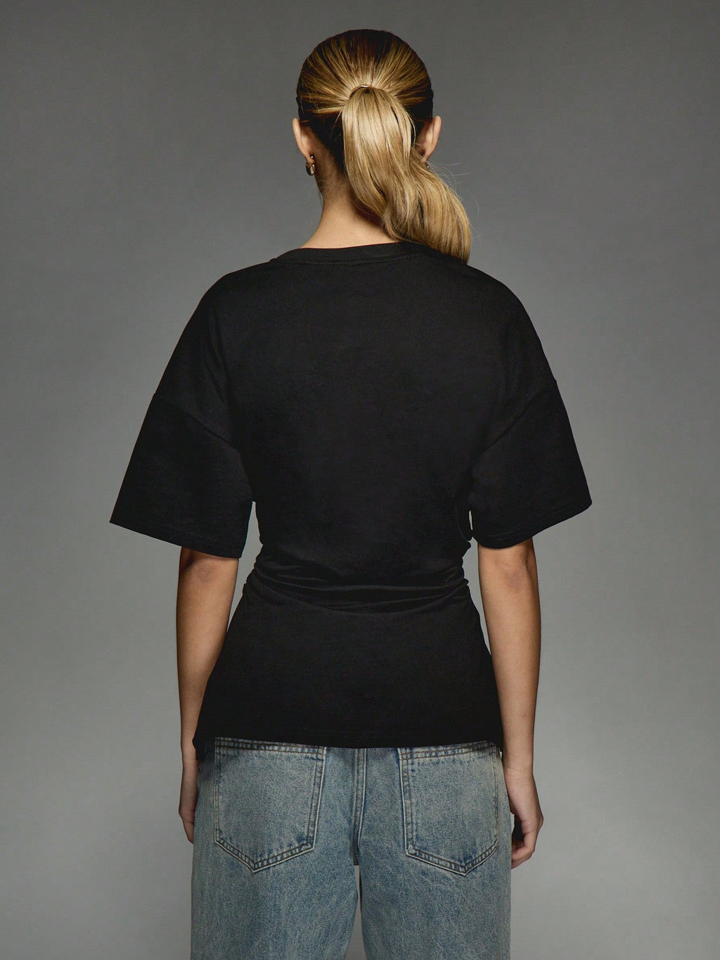 Yva | Dames-T-shirt met geknikte taille - Zachte katoenmix, casual T-shirt met halve mouwen