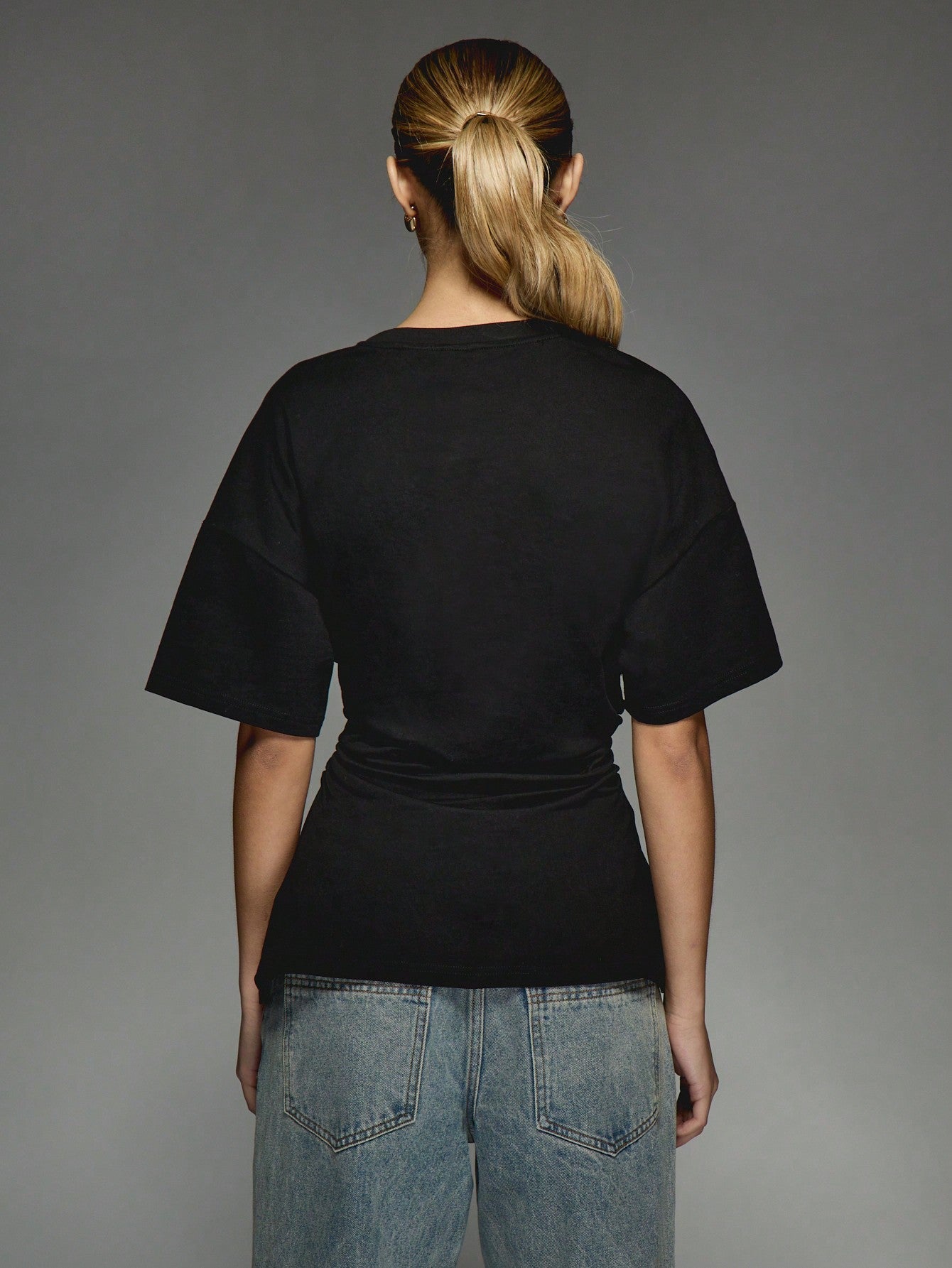 Yva | Dames-T-shirt met geknikte taille - Zachte katoenmix, casual T-shirt met halve mouwen