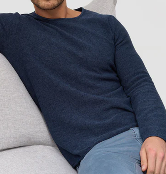 Lorvric | Pull classique à col rond pour homme – Pull léger et respirant en maille, haut décontracté