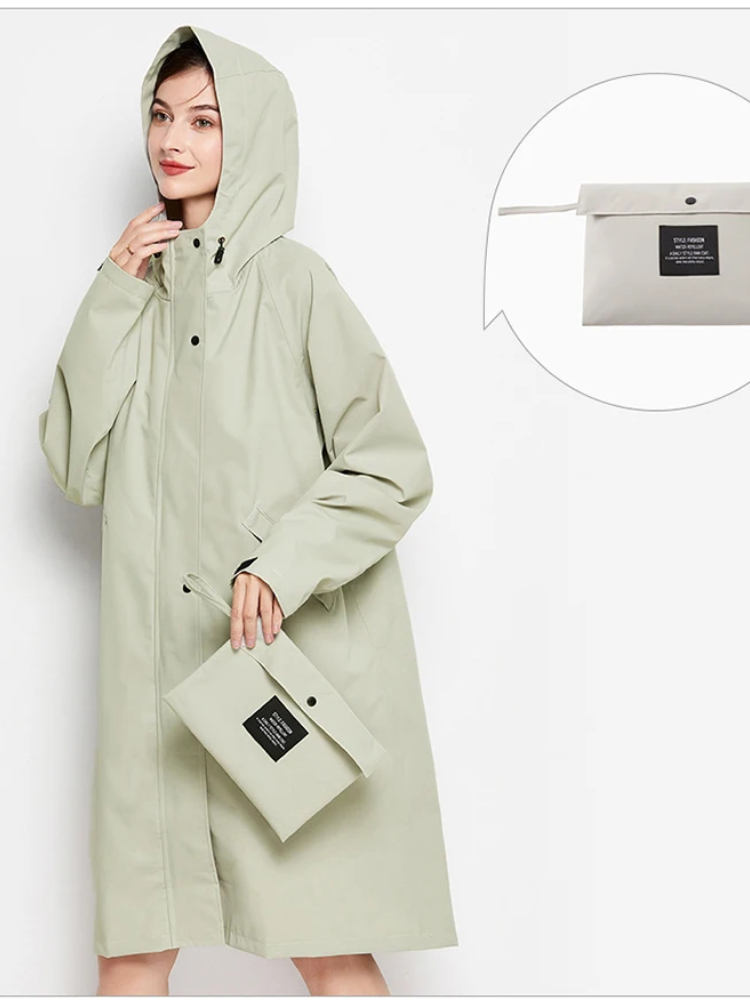 Anna | Imperméable et coupe-vent pour femme avec capuche ajustable, veste d'extérieur légère