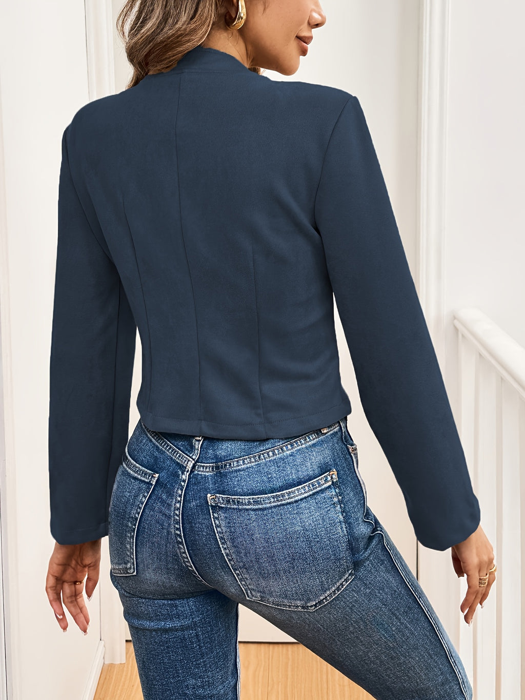 Maija | Veste croisée à boutons en suédine synthétique pour femme