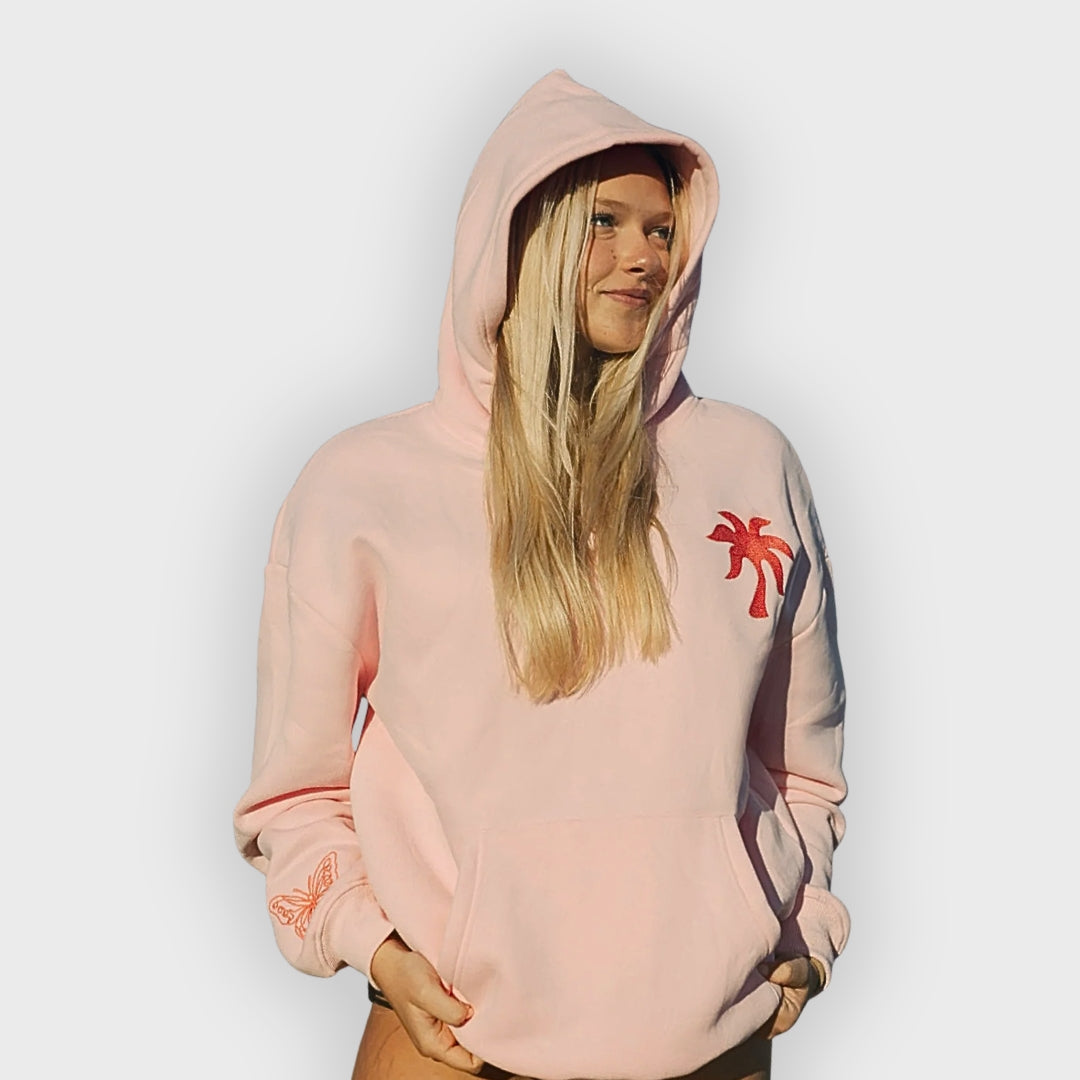 Irisch | Oversize-Hoodie für Damen aus Baumwollmischgewebe mit Stickerei auf dem Rücken, lässiges Sweatshirt