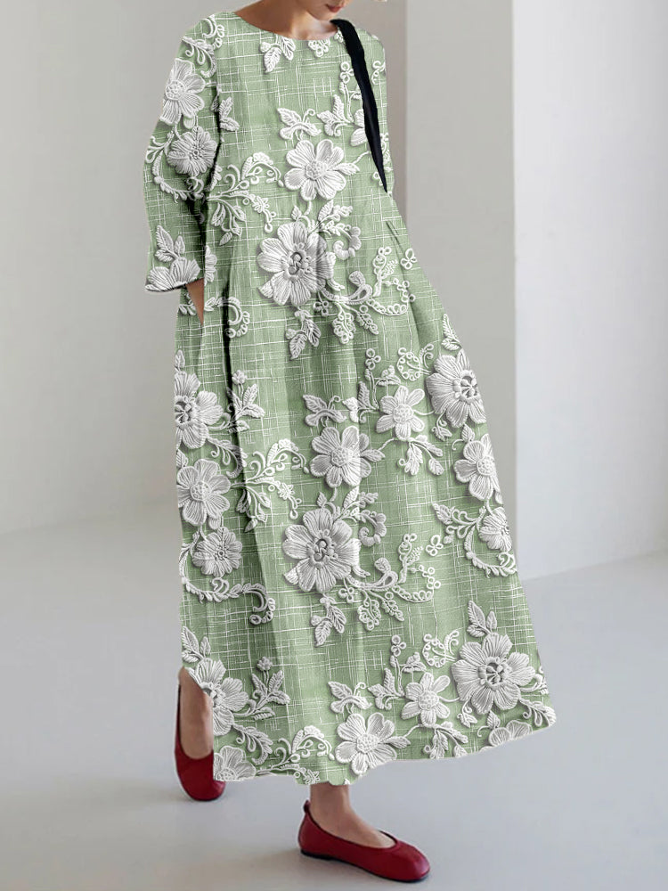 Liriena | Elegante bloemen maxi-jurk voor dames – lange jurk voor ceremonies en bruiloftsgasten