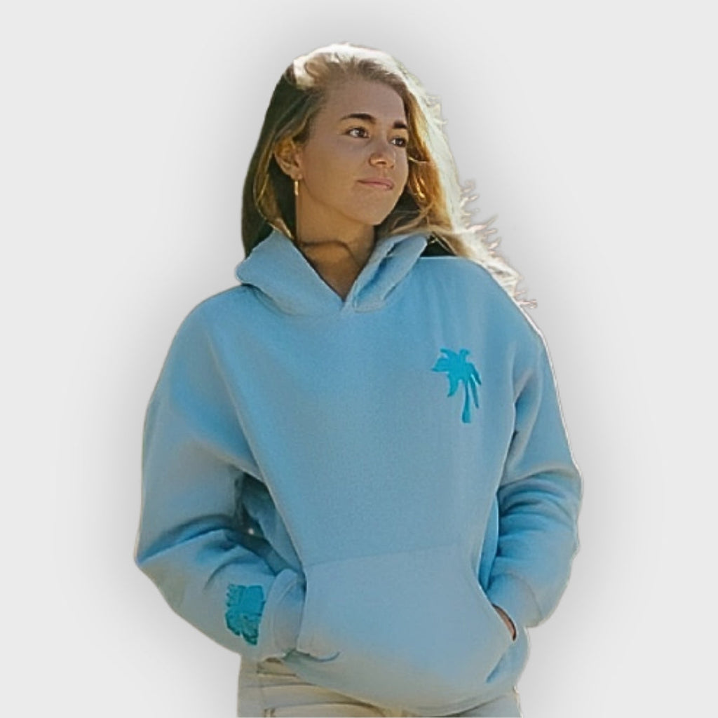 Irisch | Oversize-Hoodie für Damen aus Baumwollmischgewebe mit Stickerei auf dem Rücken, lässiges Sweatshirt