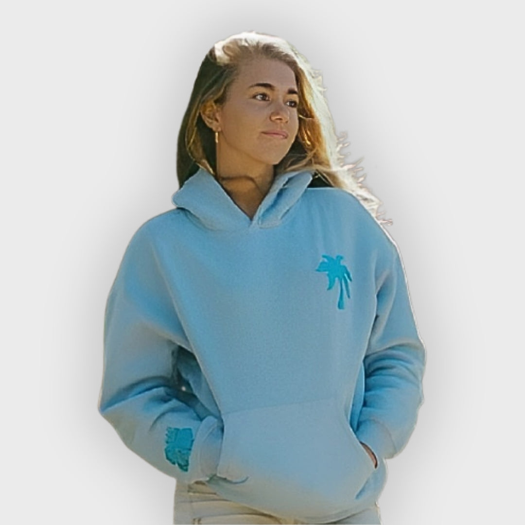 Irisch | Oversize-Hoodie für Damen aus Baumwollmischgewebe mit Stickerei auf dem Rücken, lässiges Sweatshirt