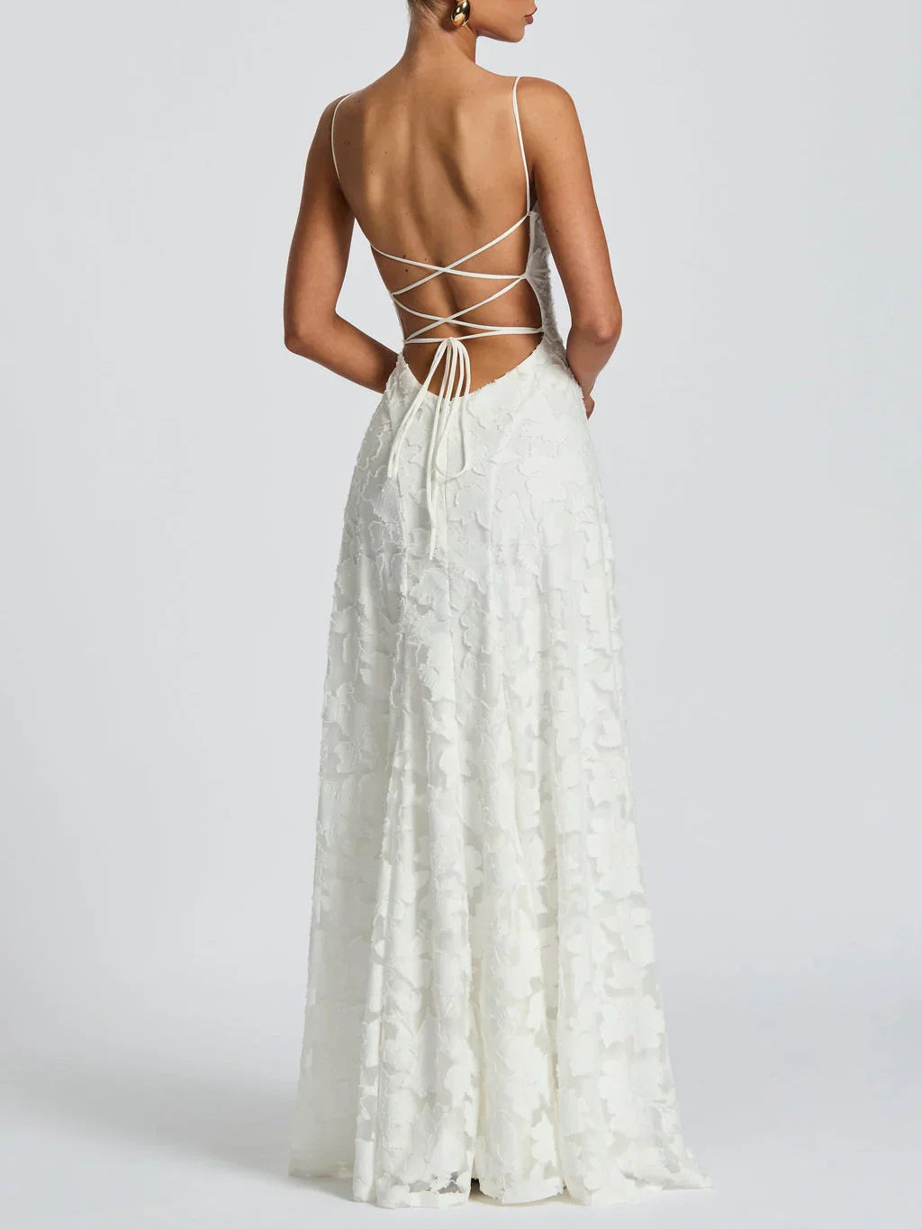 Aenara | Elegante, soepel vallende jurk, casual-chique maxi-jurk met kanten details
