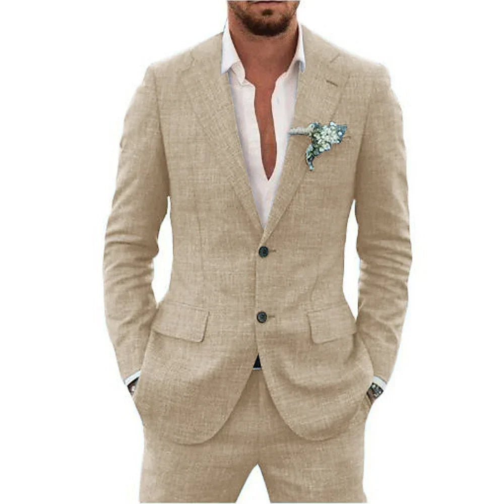 Lioric | Costume homme en lin formel - tenue respirante pour mariage ou affaires
