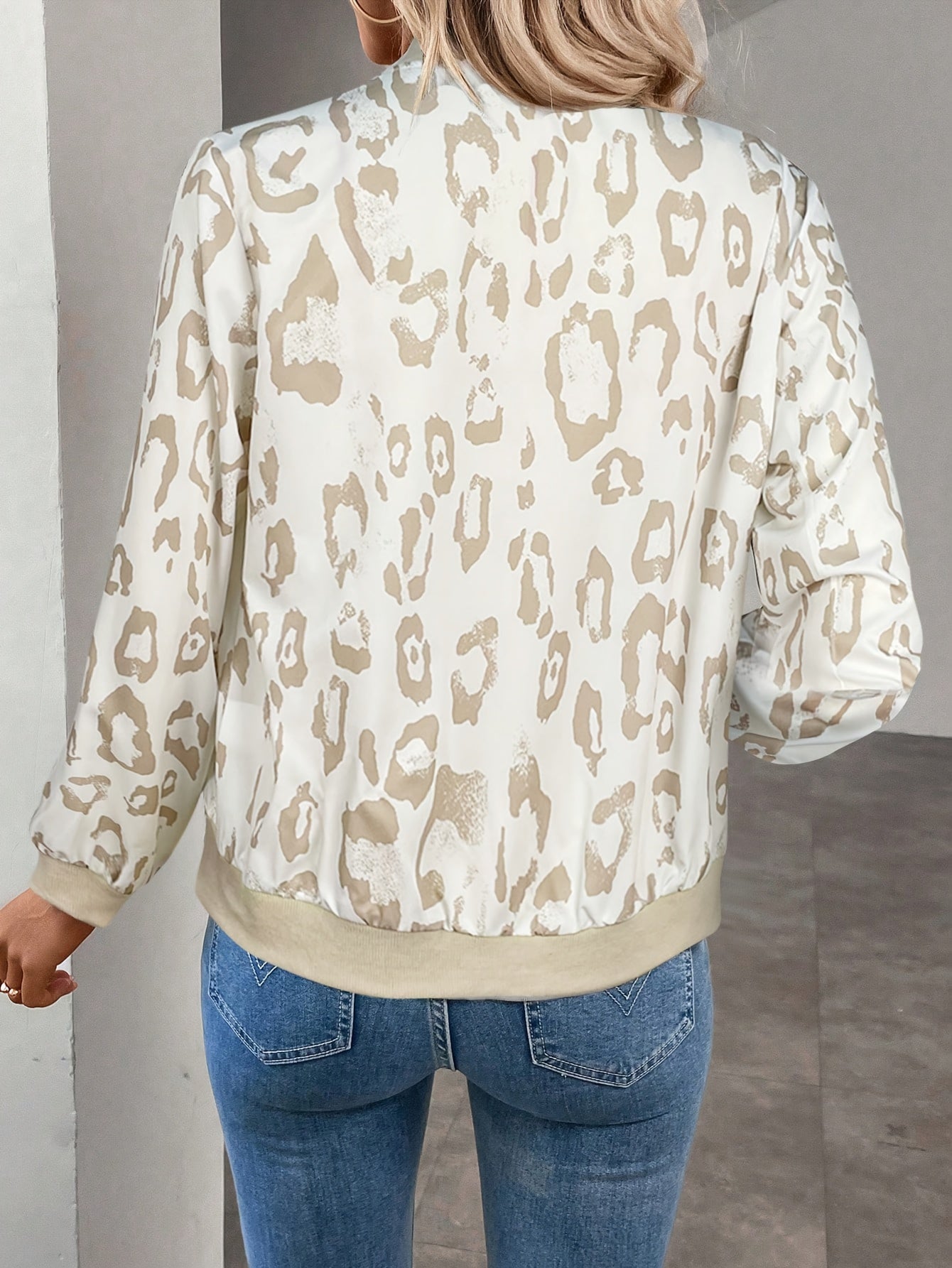 Ambrosia | Gilet imprimé léopard pour femme – Veste légère zippée, vêtement d'extérieur décontracté