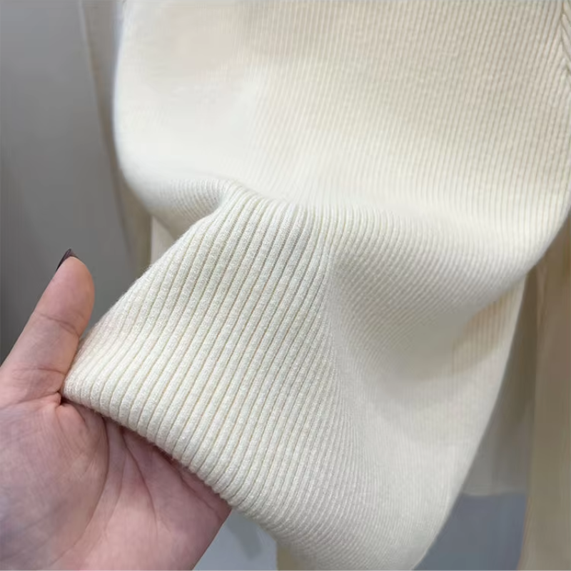 Baerise | Dames coltrui – Knoopaccenten, elegante wintertop met lange mouwen