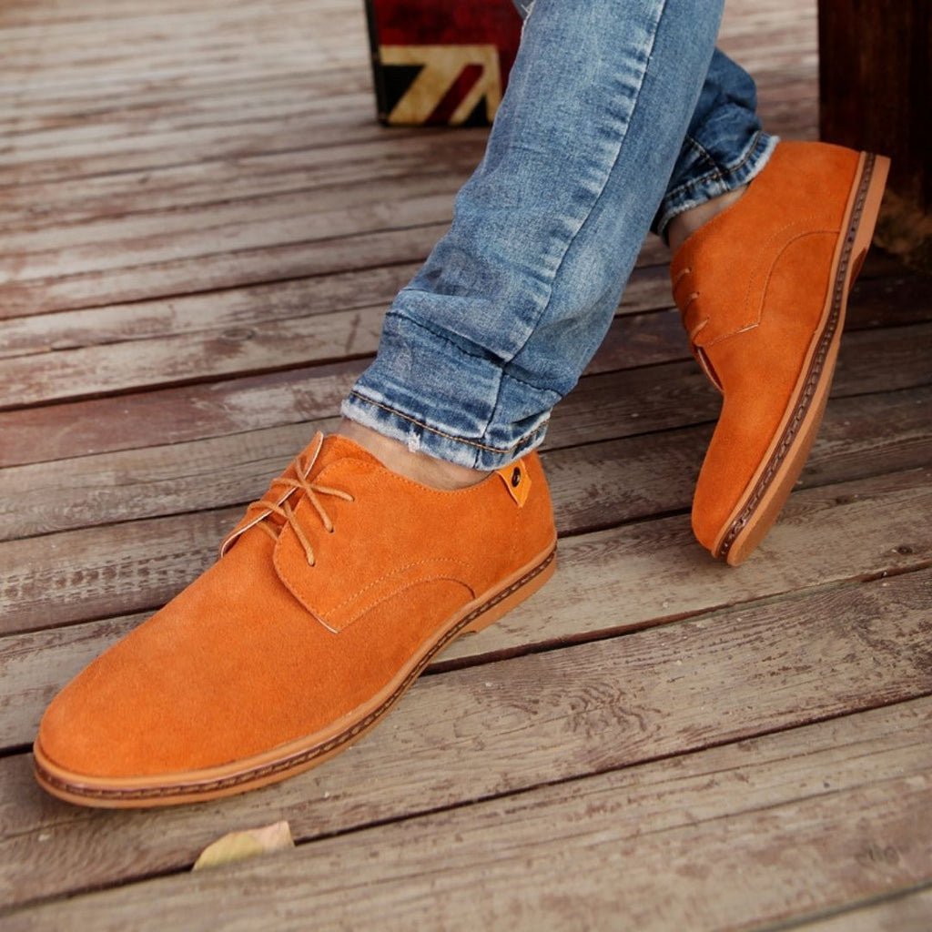 Vance | Vance suède derby-veterschoenen voor heren – nette casual schoenen