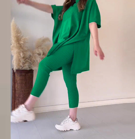 Jania | Casual tweedelige set met vleermuismouwen voor dames – Lichte zomeroutfit