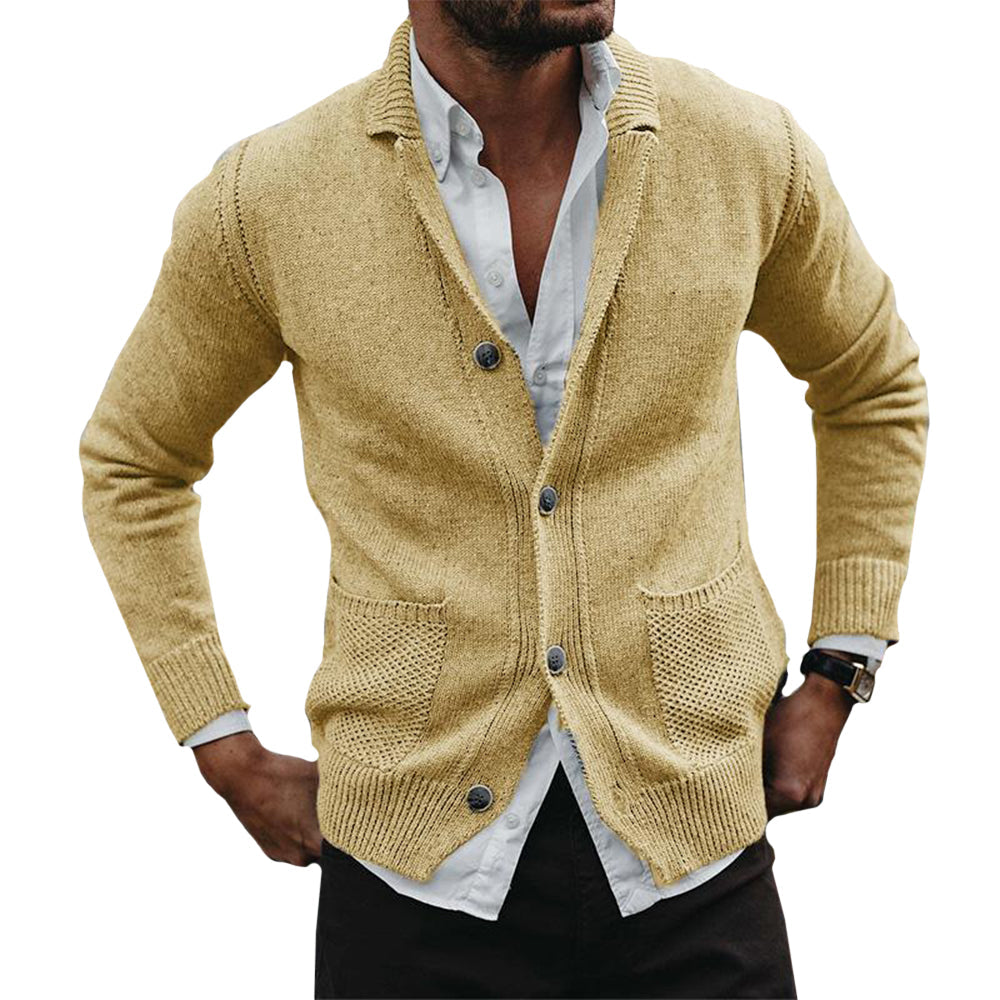 Garren | Gilet cardigan homme en maille - Fermeture boutonnée, Veste pull légère et décontractée