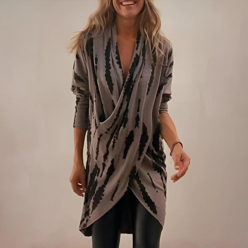 Haela | Tunique luxueuse à col V – Coupe décontractée, confortable et élégante, design croisé, à la fois casual et raffinée