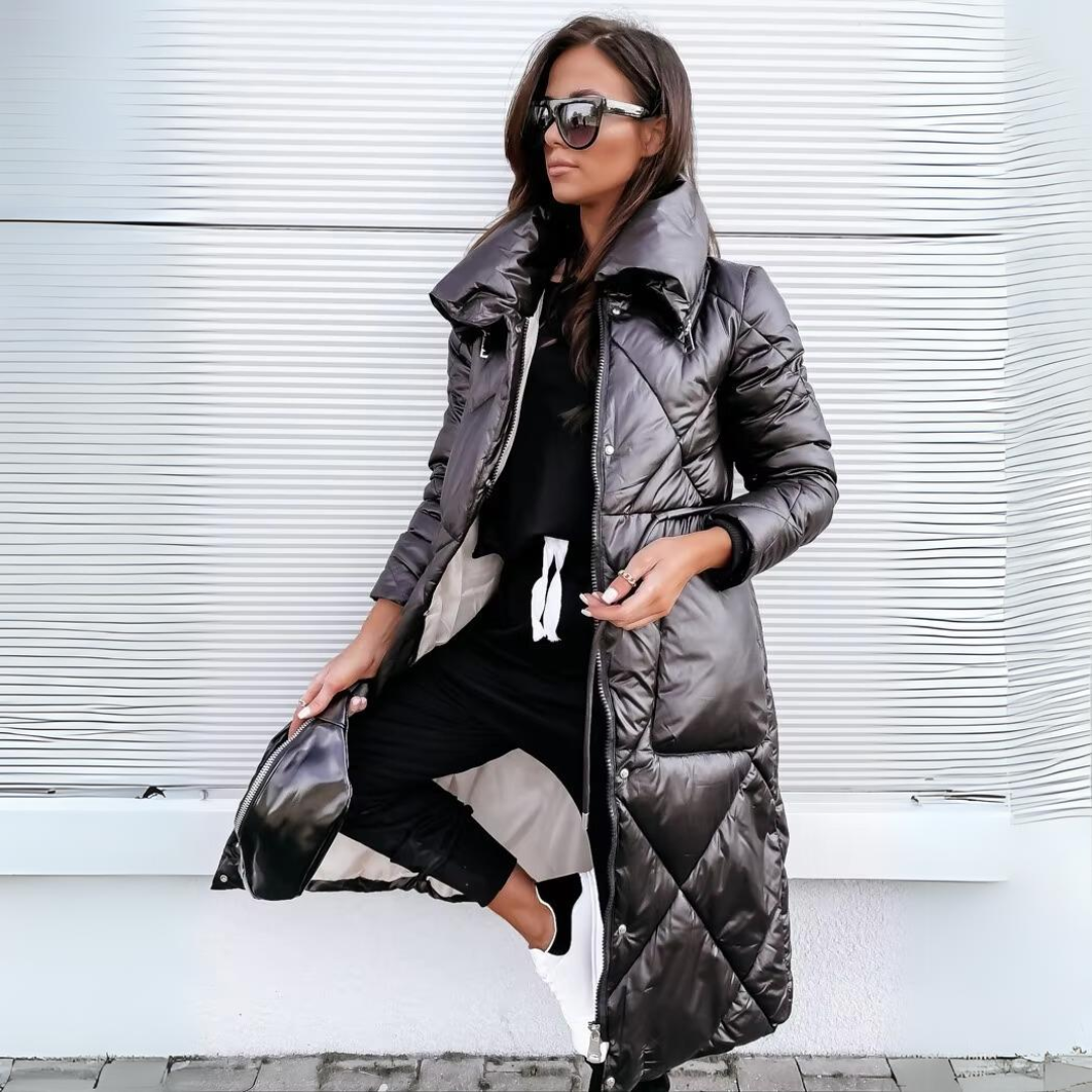 Zareen | Doudoune chic pour femme – Veste d'hiver légère et déperlante avec capuche