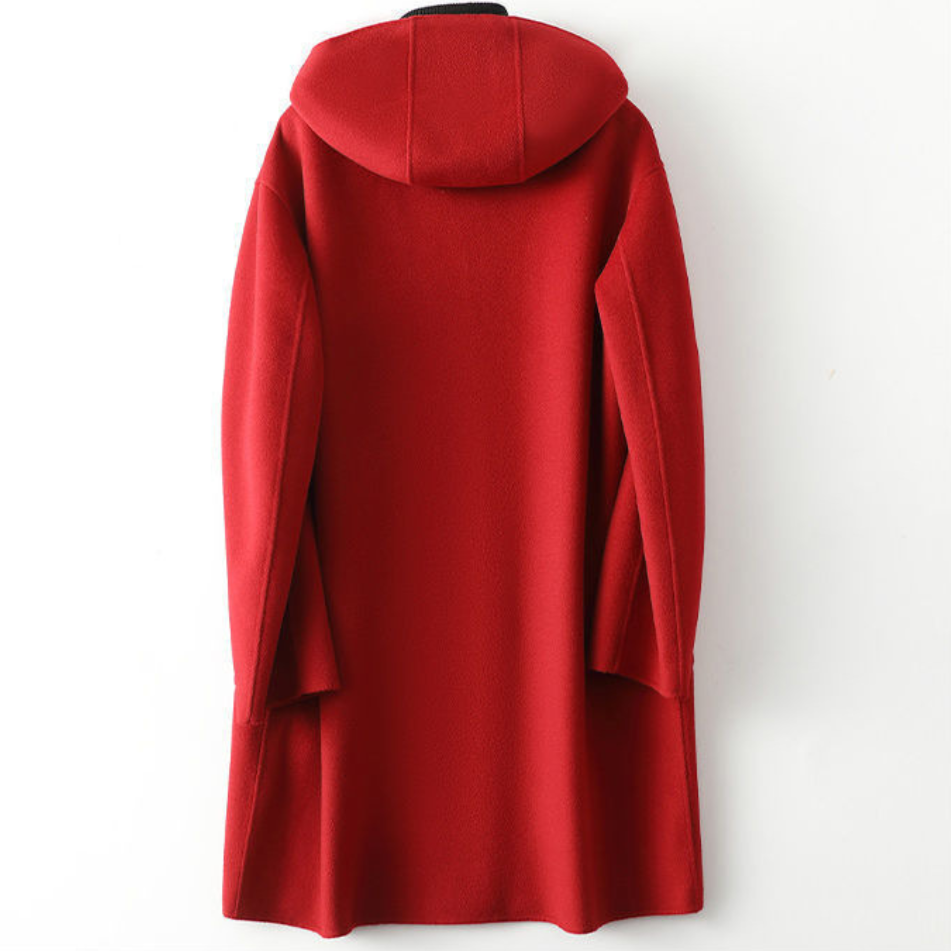 Thessalie | Manteau femme en laine couleur argile – Chaud, élégant et confortable