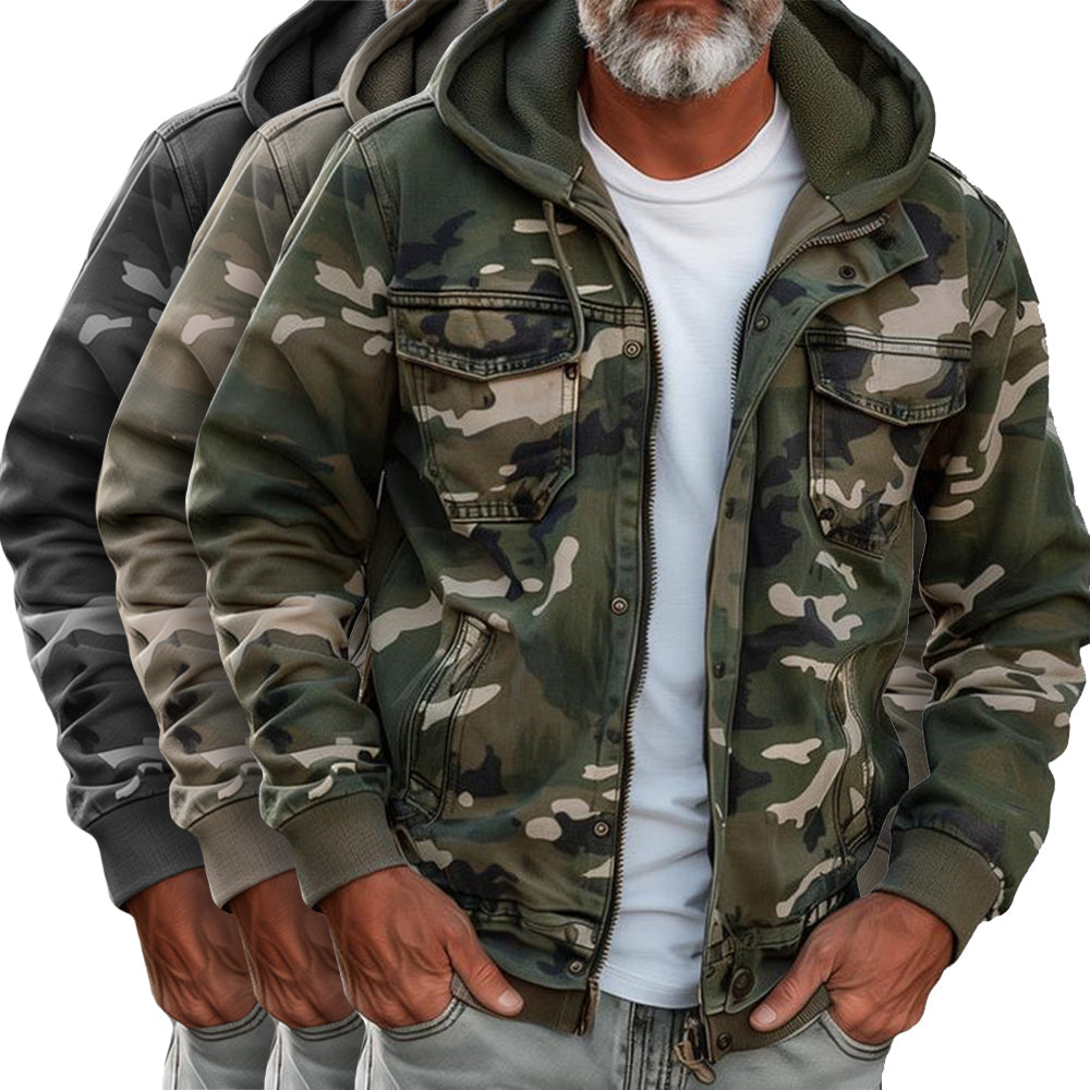 Fendrel | Herren-Kapuzenjacke im Camouflage-Look – leicht, wasserdicht, winddicht für Outdoor-Aktivitäten