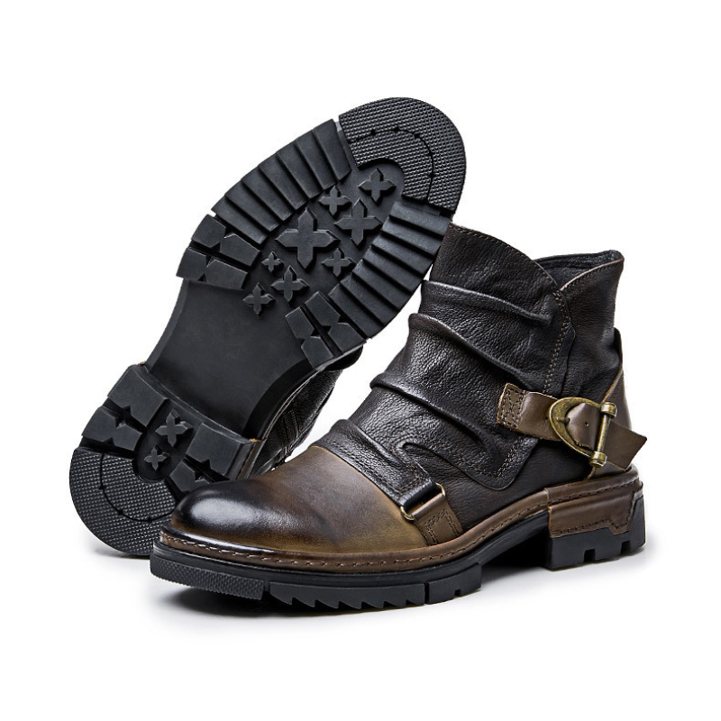 StoneHawk | Duurzame motorlaarzen voor heren, leren motorlaarzen, heavy-duty, outdoor & casual