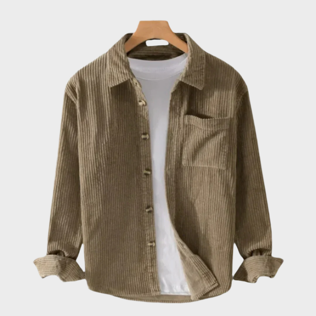 Dyran | Chemise décontractée en velours côtelé pour homme – Chemise douce et texturée, polyvalente au quotidien