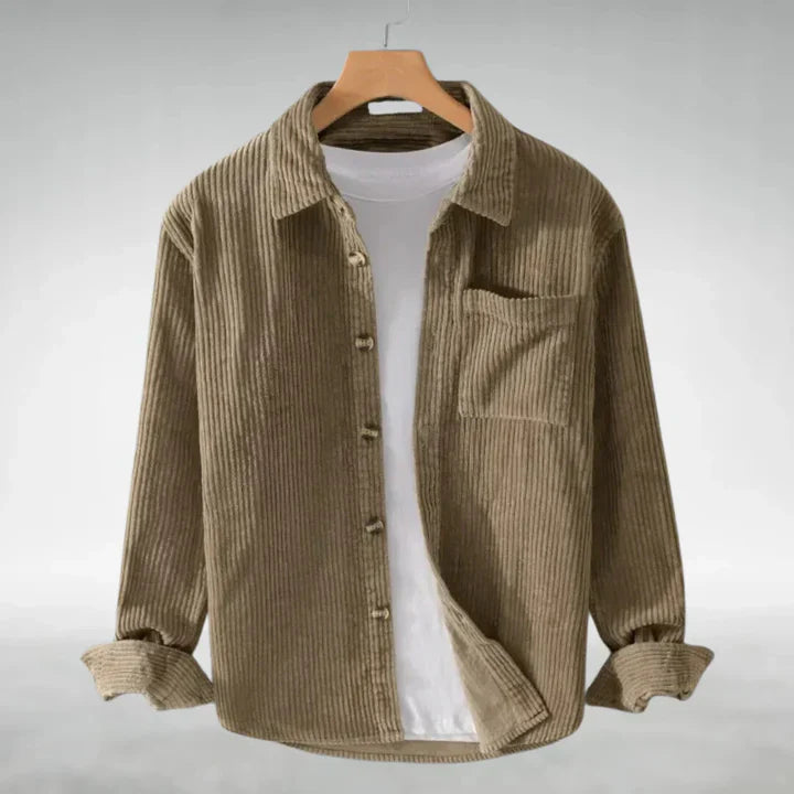Dyran | Chemise décontractée en velours côtelé pour homme – Chemise douce et texturée, polyvalente au quotidien