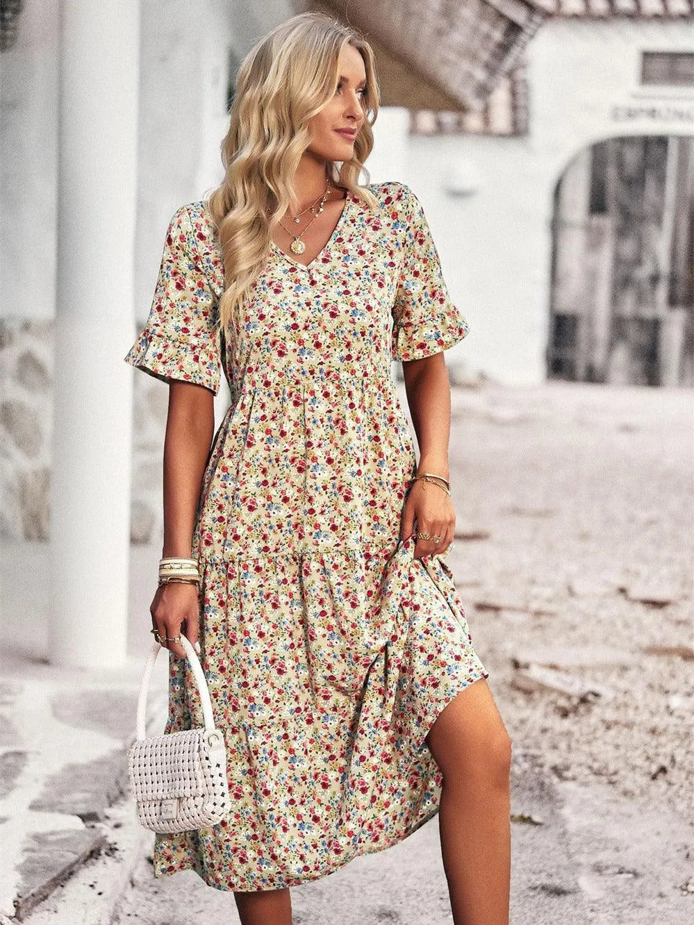 Orlaya | Zomerjurk voor dames – korte mouwen, luchtige casual pasvorm