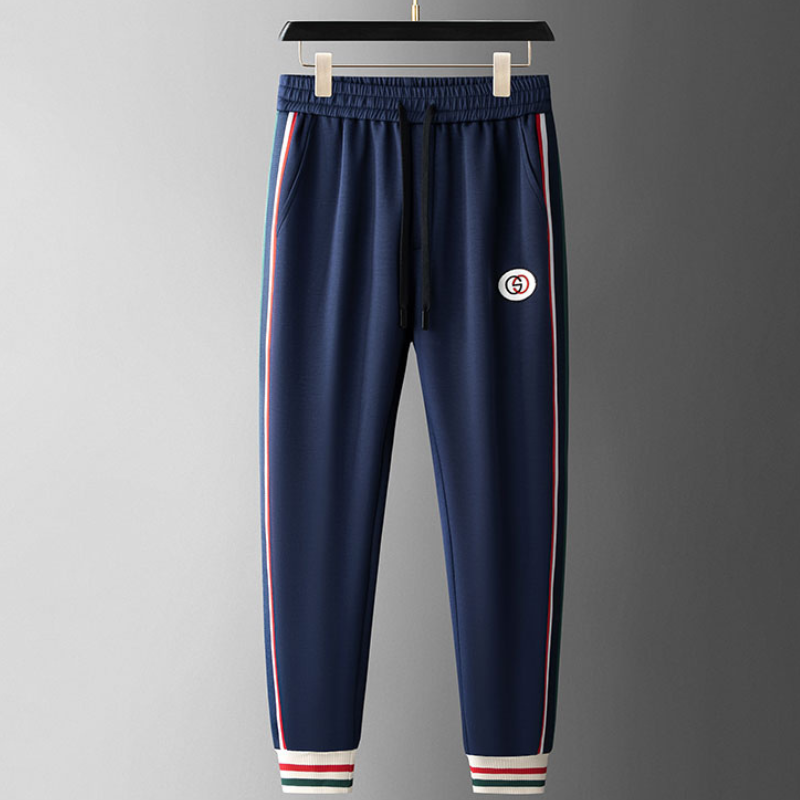 Benedetto | Survêtement homme haut de gamme – Coupe ajustée, décontracté et loungewear, bleu marine/beige