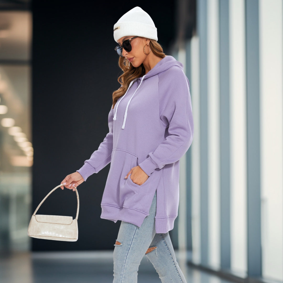 Daryssa | Dames Oversized Lange Hoodie Jurk – Hoodie Sweaterjurk