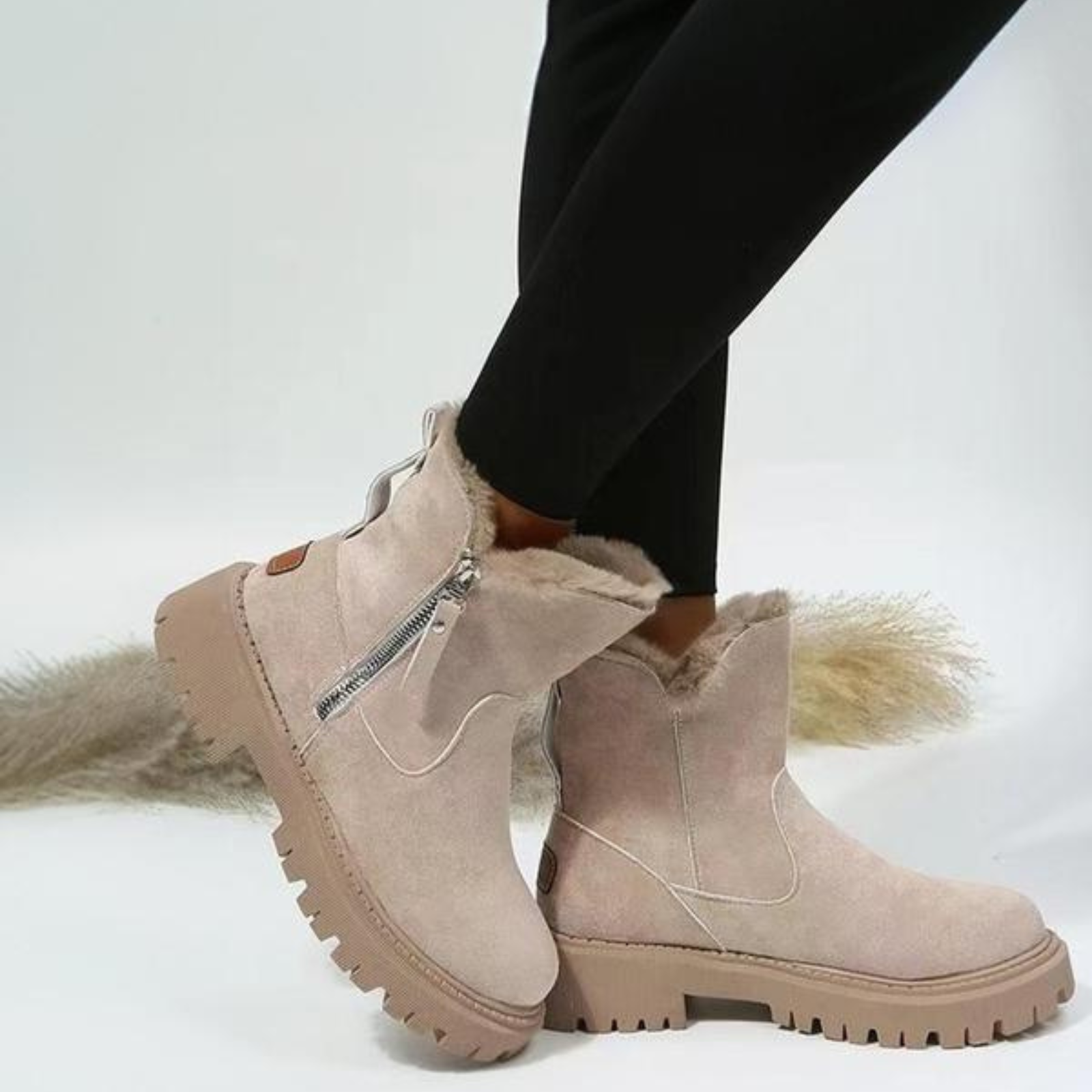 Zinnara | Casual laarzen met ritssluiting – Warme en comfortabele schoenen voor dames