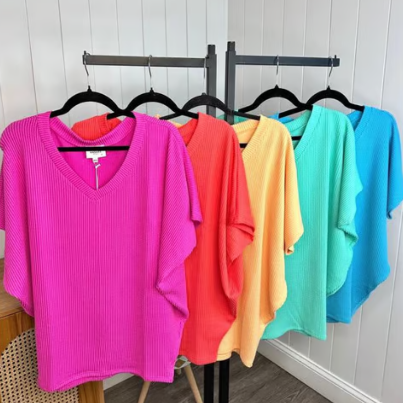 Kyrelia | Casual batwing-top voor dames – Elegante blouse met V-hals en losse pasvorm