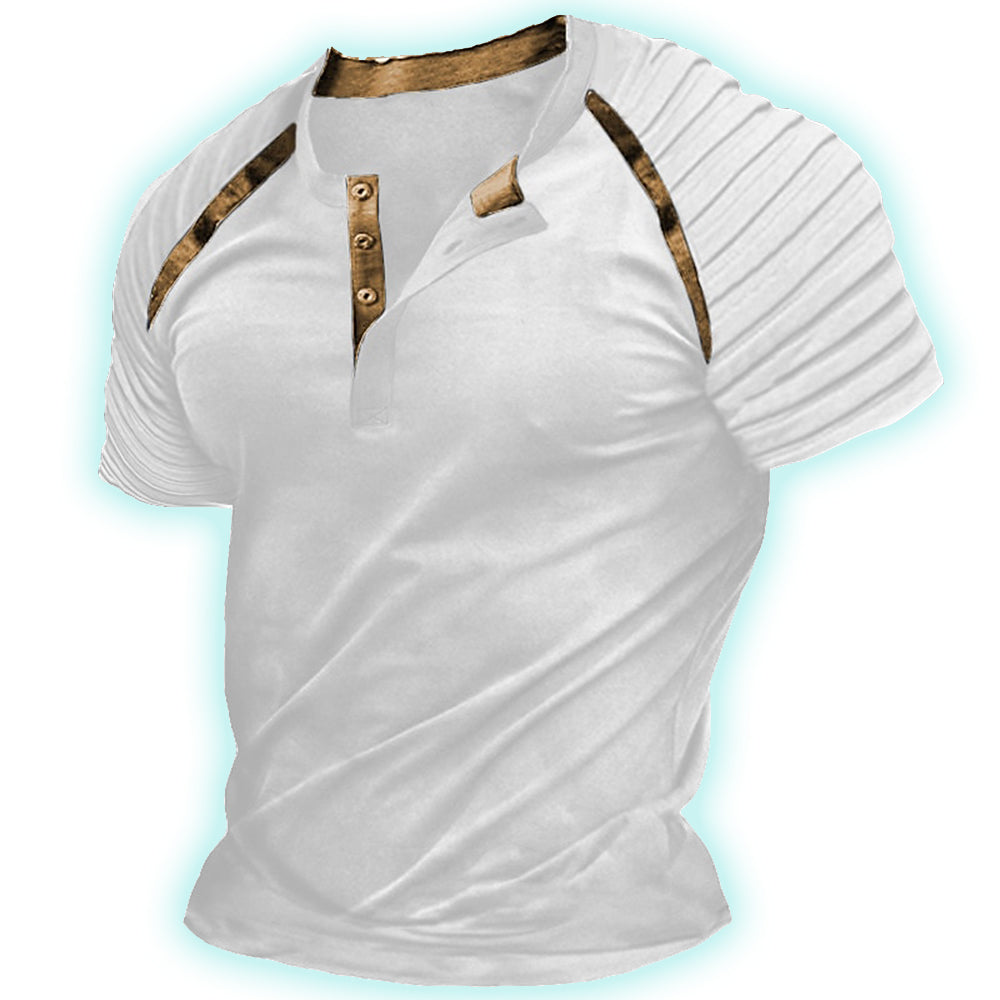 Rolly | Klassiek Henley T-shirt met getextureerde details - Casual stijl voor elke gelegenheid