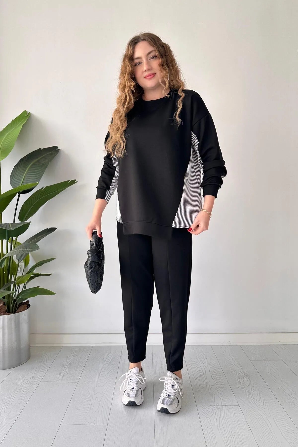 Yvan | Relaxed fit tweedelige set voor dames – top met lange mouwen en broek, casual loungewear