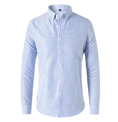 Belric | Chemise rayée à manches longues pour homme – Chemise en coton décontractée et élégante