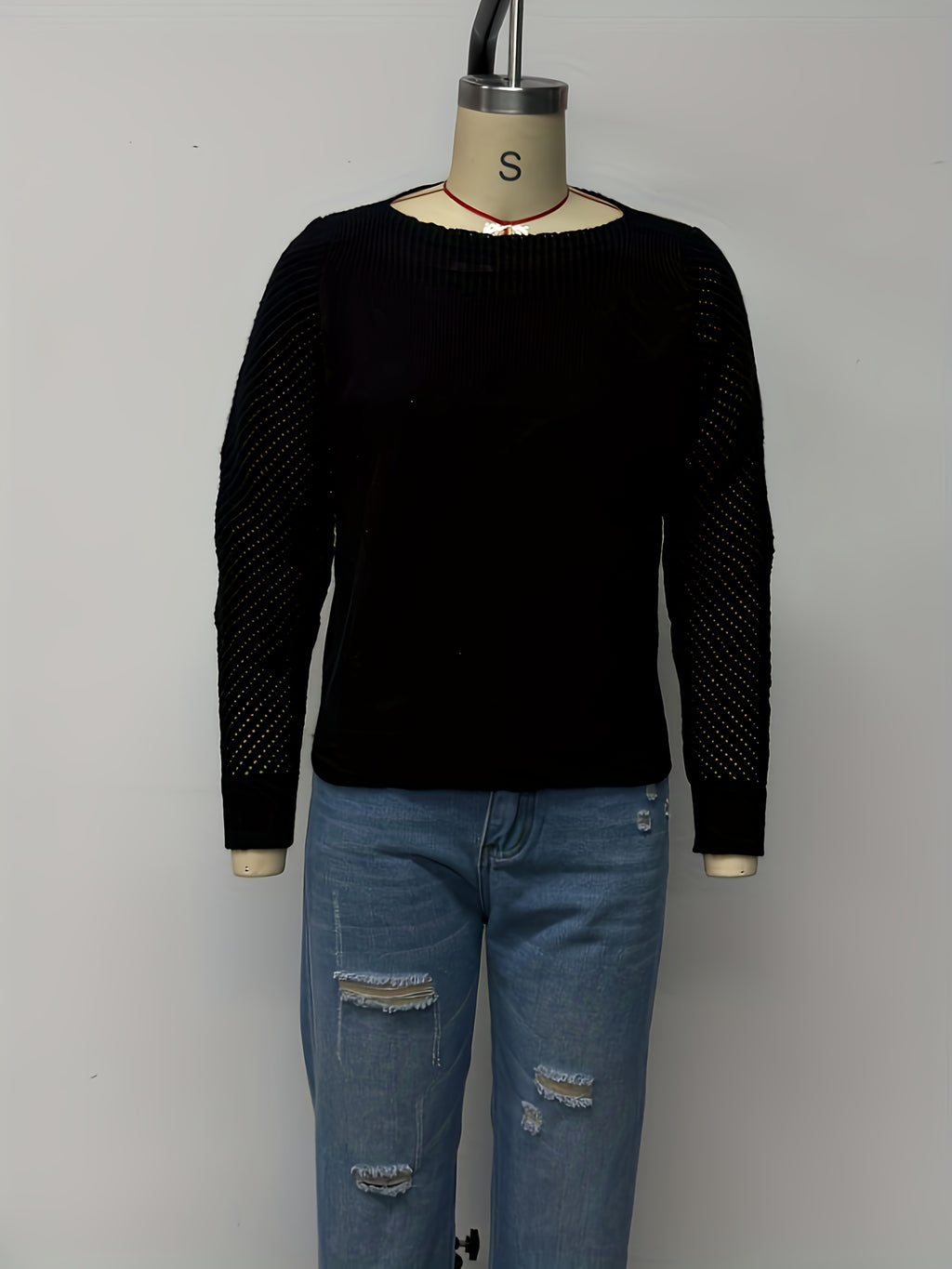 Rosamira | Dames gebreide trui – Lange mouwen, holle brei, casual en elegante trui