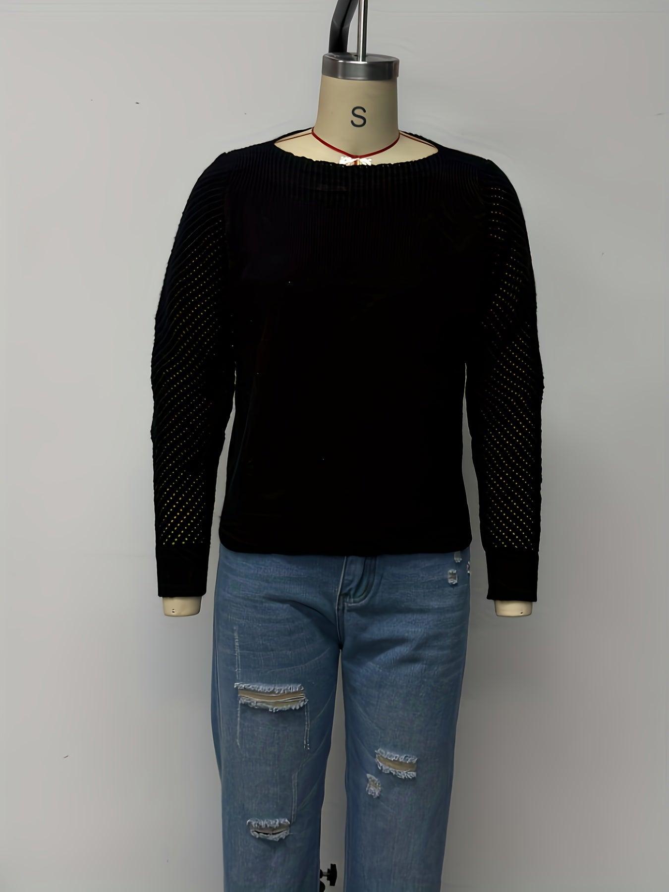 Rosamira | Dames gebreide trui – Lange mouwen, holle brei, casual en elegante trui