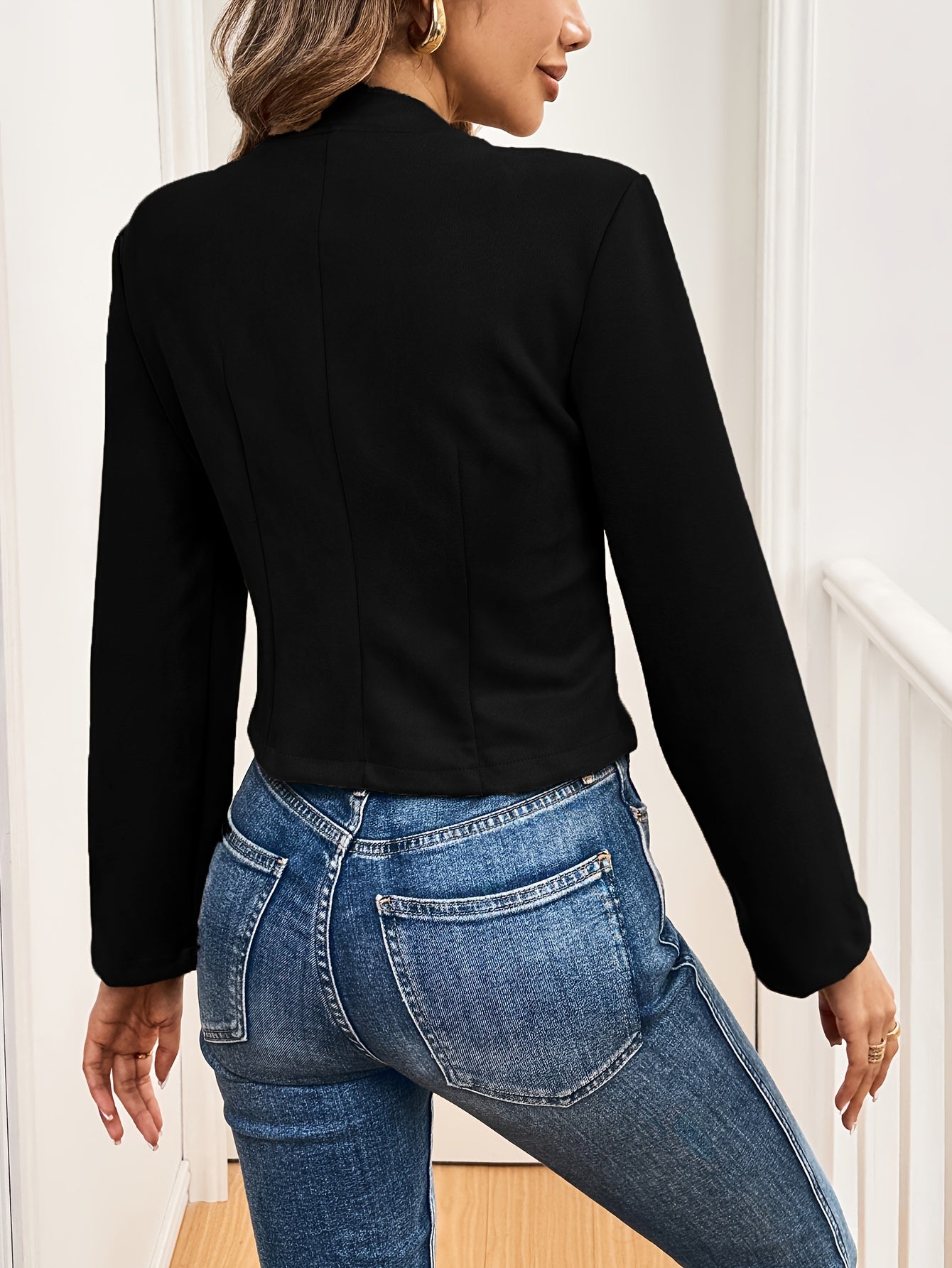 Maija | Veste croisée à boutons en suédine synthétique pour femme