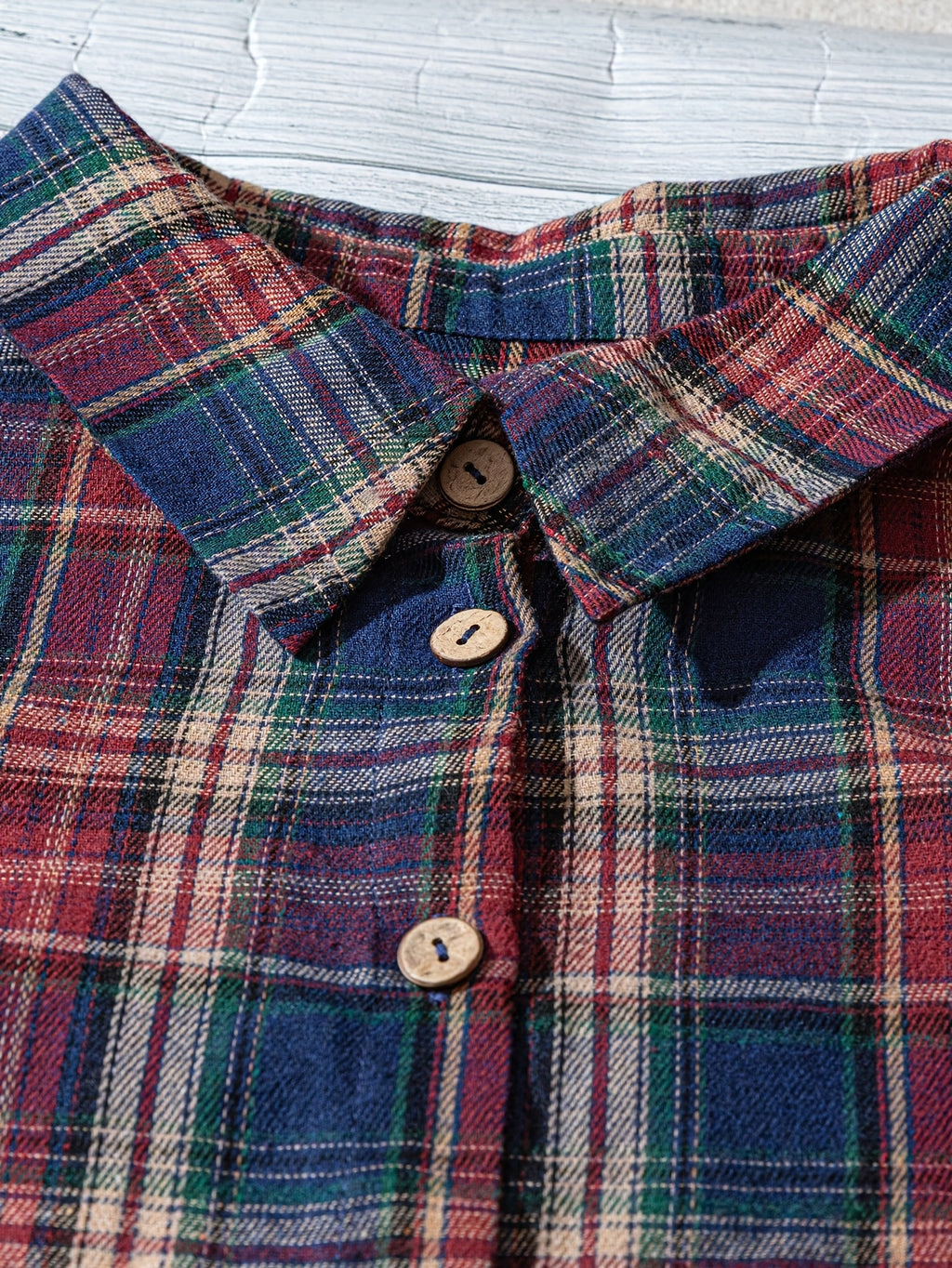 Saryne | Damesblouse met geruite print en pofmouwen