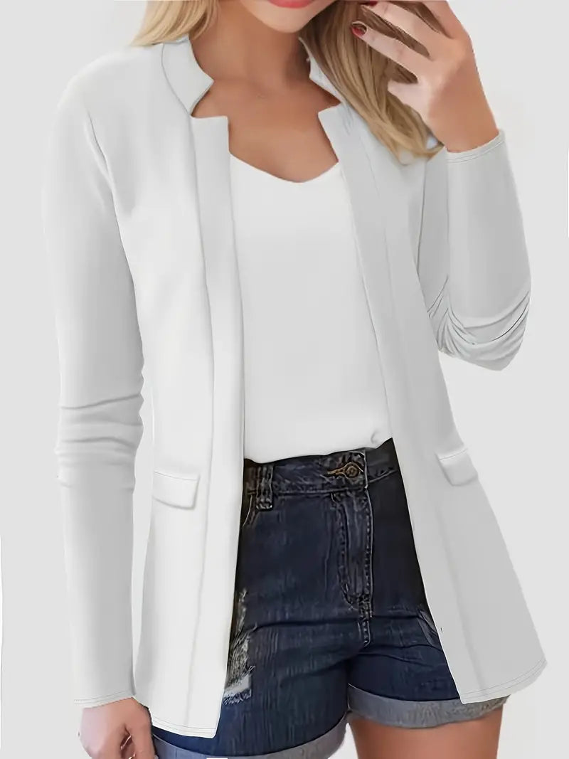 Lässiger Blazer mit langen Ärmeln und offener Vorderseite