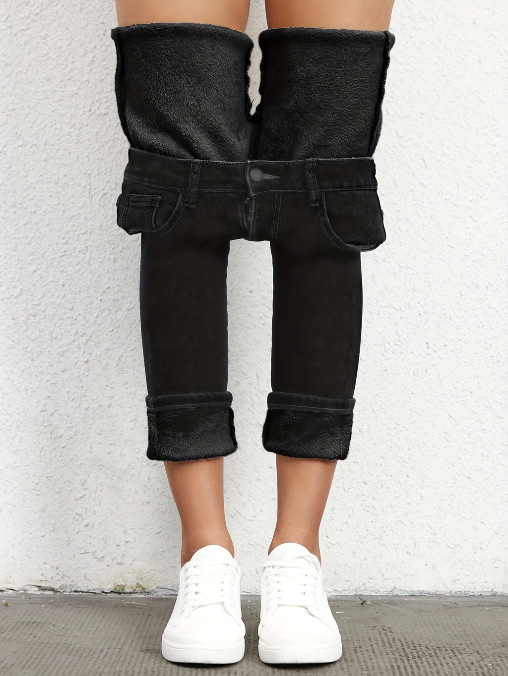 Dextra | Skinny jeans met fleecevoering – slim fit, medium stretch, warme casual denim broek