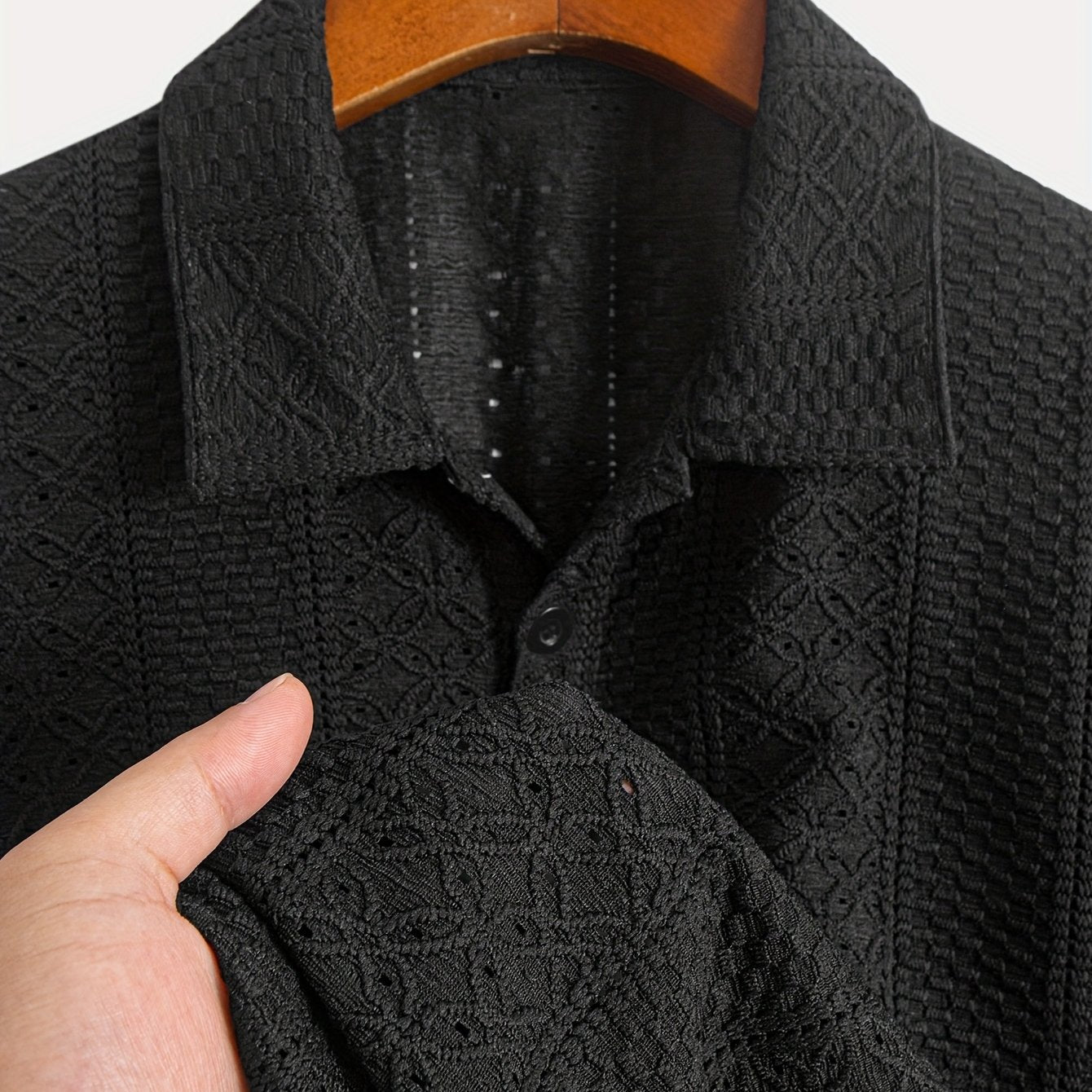 Boren | Gestreepte gebreide herenblouse – korte mouwen, ademend, lichtgewicht, casual