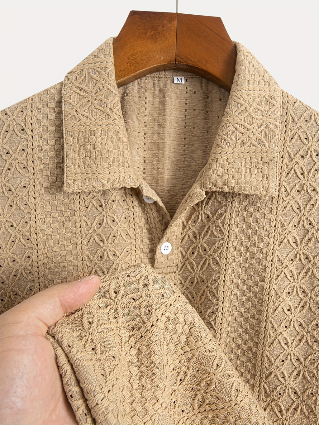 Boren | Gestreepte gebreide herenblouse – korte mouwen, ademend, lichtgewicht, casual